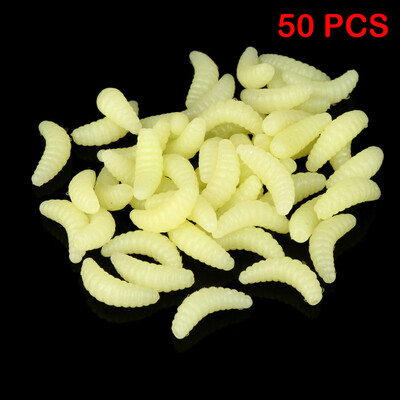 

Saidsome 50PCS 22cm Maggot Grub Soft Lure Baits Worms Shrimps Fishing Lures fishing bait fishing lure