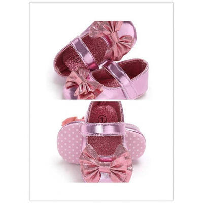 

Summer Newborn Baby Girl Bow PU Soft Sandals