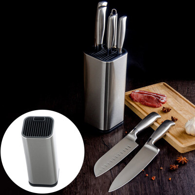 

Kitchen Knife Holder Storage Stainless Steel Block Stand Large Capacity Tool
