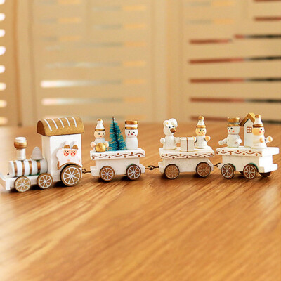 

Christmas Decoration Wooden Small Train Cartoon Kid Toys Children Kindergarten Christmas Gift