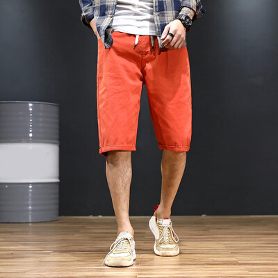 

Gobestart Mens New Fashion Summer Loose Straight Solid Casual Drawstring Short Pants