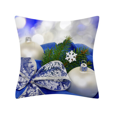 

〖Follure〗Christmas Pillow Case Glitter Polyester Sofa Throw Cushion Cover Home Decor