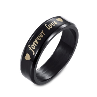 

Fashion Stainless Steel Band Titanium Black Men Wedding Ring