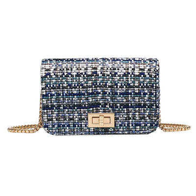 

Fashion Women Chain Shoulder Bags Weaving Square Crossbody Bag Casual Gift