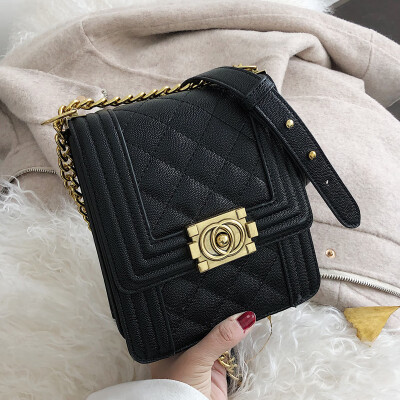 

Bag women 2019 new Korean version of small fragrance wind bag mobile phone bag vertical diamond chain shoulder diagonal bag