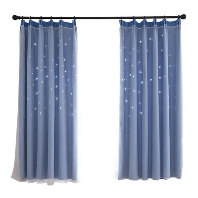 

Hollowed Out Star Shading Window Blackout Curtain Drapes Purdah for Living Room Princess Children Room Baby Kids Room Curtain