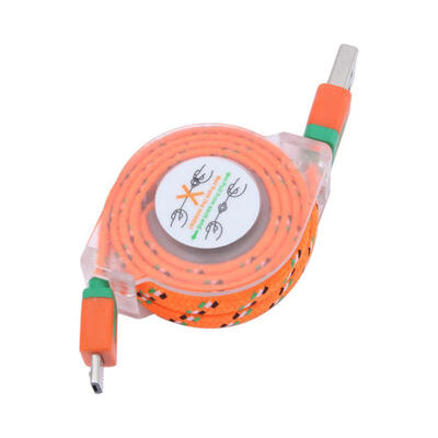 

Retractable Micro USB Cable Portable Charging And Syncing Cord For Android Phone-1m