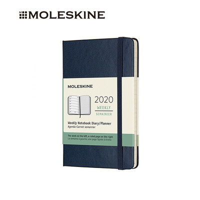

MOLESKINE 2020 12 months Hard Face Weekly Notepad Schedule Hand Pocket PocketLargePlus Large Blue 8899