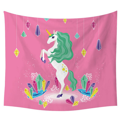 

Unicorn Microfiber Towel Colorful Unicorn Tapestry for Living Room Bedroom Dorm Decor