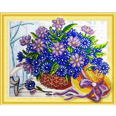 

Gobestart Special Shaped Diamond Painting DIY 5D Partial Drill Cross Stitch Kits Crystal R