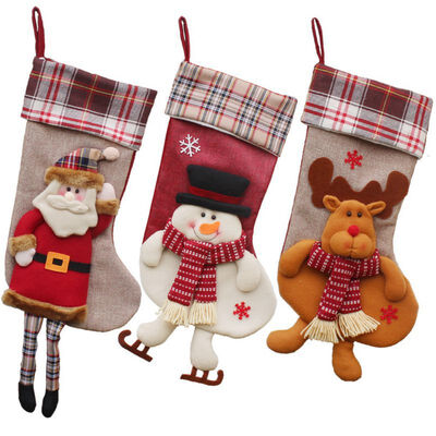 

Christmas Decorations Free 2018 Christmas Stockings Santa Socks Christmas Gift For New Year Candy Gift Bags For Kids