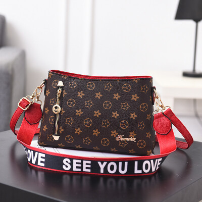 

Korean fashion 2019 new womens bag elegant PU leather trend handbags shoulder bag diagonal bag