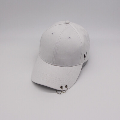 

South Korean stars with a hat fashion metal ring baseball cap iron ring Cap Korean version of V-shaped caps wholesale