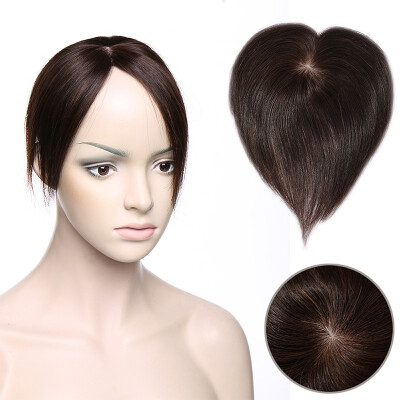 

Remy Human Hair Topper One Piece Clip in Toppers Extension Straight Real Mono Top piece Hair Piece for Thinning Hair Repair bald