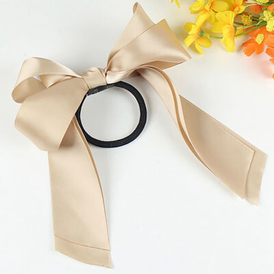 

Multi-layer Bow Hair Ring Simple Korean Version Of The Sweet Ribbon Solid Color Bow Fabric Hair Rope Headdress