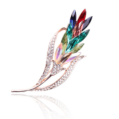 

Multicolor Crystal Brooches Women Rhinestone Brooch Sheath Dress Corsage