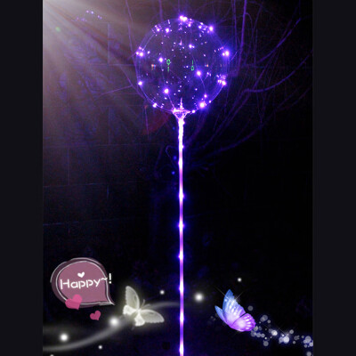 

Toponeto Reusable Luminous Led Balloon Transparent Round Bubble Decor Party Wedding BU