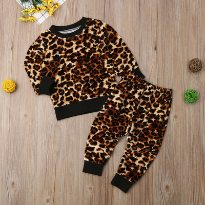 

Toddler Kids Baby Girl Autumn Outfit Clothes T-shirt TopsLong Pants 2PCS Set