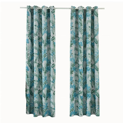 

Blackout Curtains Tropical Plants Printing Thermal Insulating Room Darkening Curtains for Living Room 39"X98"
