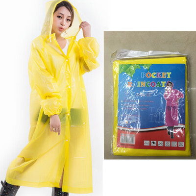 

Women Men Waterproof Jacket Clear PEVA Raincoat Raincoats Hooded Poncho Rainwear