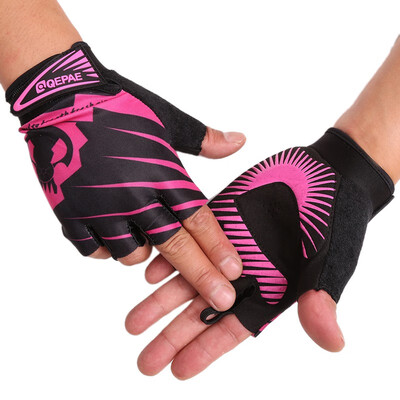 

Men Advanced Silicone Colored Printed Bicycle Gloves Half Finger Gloves GEL Pad shockproof MTB Bike Cycling Gloves Outdoor