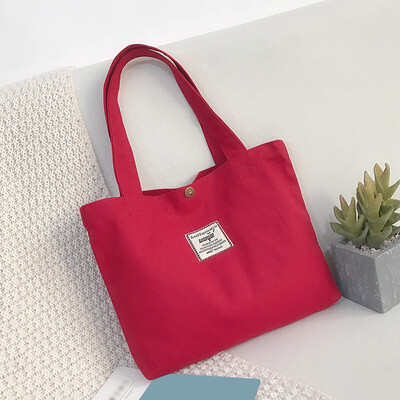 

Tailored Women Fashion Canvas Solid Coin Purse Shoulder Tote Handbag Casual Lunch Bag