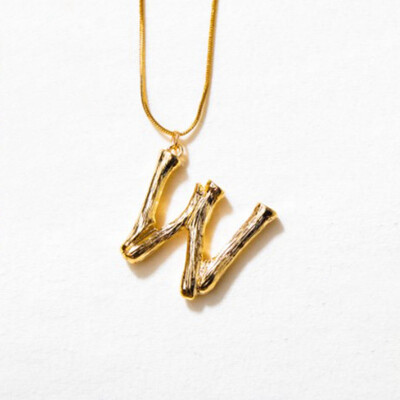 

Gold Letter A-Z Pendant Chain Necklace Fashion