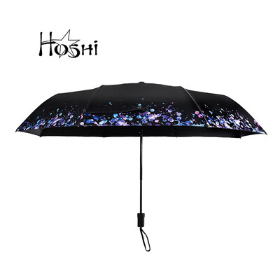 

Hand open sun umbrella sun protection UV female folding umbrella dual-use portable sun protection tri-fold umbrella
