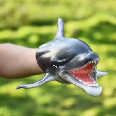 

〖Follure〗Animal Hand Puppets Role Play Realistic Animal Head Gloves Soft Toy for Children