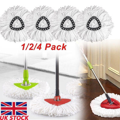 

4Pcs 360° Spin Mop Easy Clean Mopping Wring Replacement Heads for Vileda O-Cedar