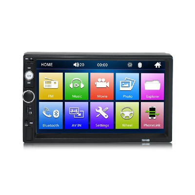 

7010B 7in Car Stereo Radio MP5 Player FM USB AUX BT Touched Screen Rear View Camera