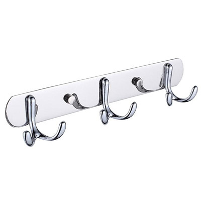 

Hook Rack Coat Towel Clothes Hanger Hook Rack Wall Mount Heavy Duty Stainless Steel Hook Rack Rail for Bathroom Kitchen Bedroom