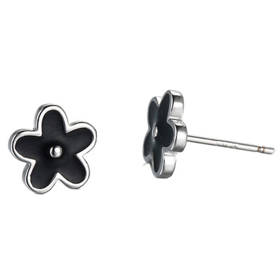 

New Women Fashion Girls Trendy Crystal Flower Stud Earrings1 Pair