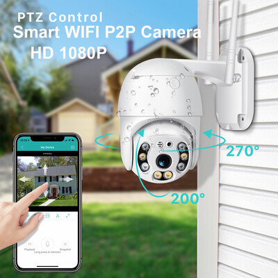 

〖Follure〗Wireless PTZ 4X ZOOM 2-Way CCTV 1080P WIFI IP Dome Security Camera Outdoor US