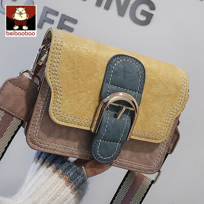 

Small bag women 2019 new Korean version of Joker Messenger bag fashion Hong Kong style shoulder bag color small square bag
