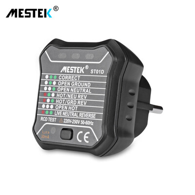 

MESTEK ST01D RCD GFCI Outlet Electric Socket Tester EU Plug Leakage Test