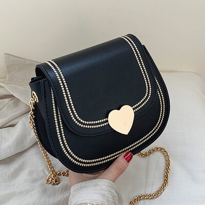 

Summer women 2019 new tide Korean tide foreign gas chain saddle bag fashion Joker shoulder Messenger bag