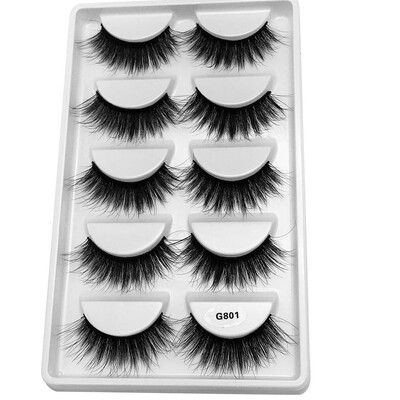 

〖Follure〗3D Eyelash Imitation Mink Natural Thick False Eyelash 5 Pairs