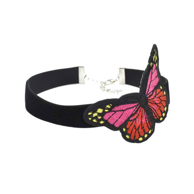 

Women&39s Personality Safflower Embroidery Necklace Big Flower Bunch Chocker Necklace