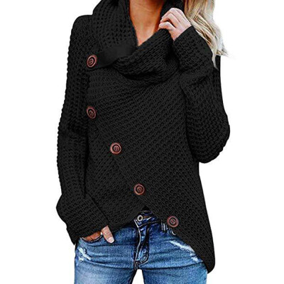 

Women Winter Turtleneck Sweater Warm Long Sleeve Solid Tops Casual Outwear Loose