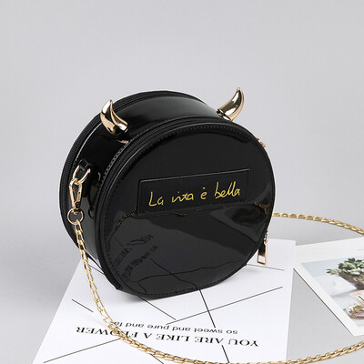

Bag female 2019 new ins super fire Korean fashion personality casual wild chain shoulder slung small round bag