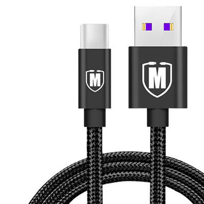 

Durable Nylon Braided USB To Type-C 5A Fast Charging Data Cable For Mobile Phones-1m