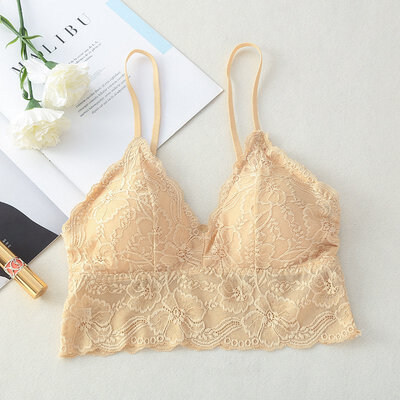 

Women Thin Lace Decoration Sexy Fashion Casual Gathered Wrap Chest Tube Top Ladies Bra Vest Underwear