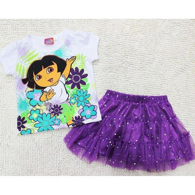 

Girl Dora Princess Baby Dress Skirt Shirt Party Tutu Outfit Costume New