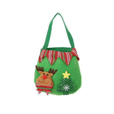 

Merry Christmas Red Candy Bag Christmas Tree Print Pouch Reusable Mini Handbag Xmas for Home Party Year Decor Gift