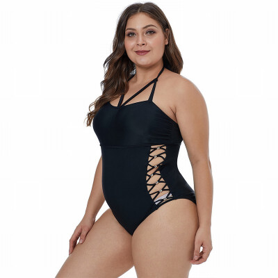 

Large size swimsuit Womens tube top one-piece swimsuit