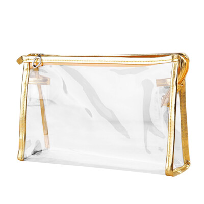 

Siaonvr 1X Clear Transparent Plastic PVC Travel Cosmetic Make Up Toiletry Bag Zipper