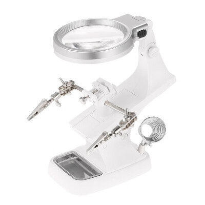 

Multi-functional 3X45X Welding LED Magnifier Alligator Clip Holder Clamp Helping Hand Soldering Repair Mgnifying Tool
