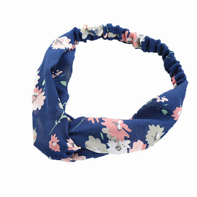 

1pc Hair Accessories Girl Headband Chiffon Floral Elastic Headband Vintage Woman Head Hoop Girls Head Wrap