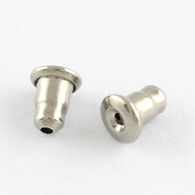 

304 Stainless Steel Earring Ear Nuts Stainless Steel Color 55x45x45mm Hole 1mm
